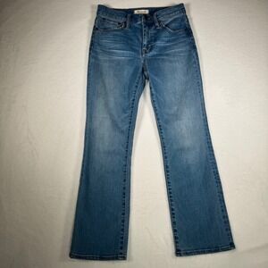 Madewell Cali Demi Boot Jeans Women's Size 25 Blue Denim Mid Rise Flare